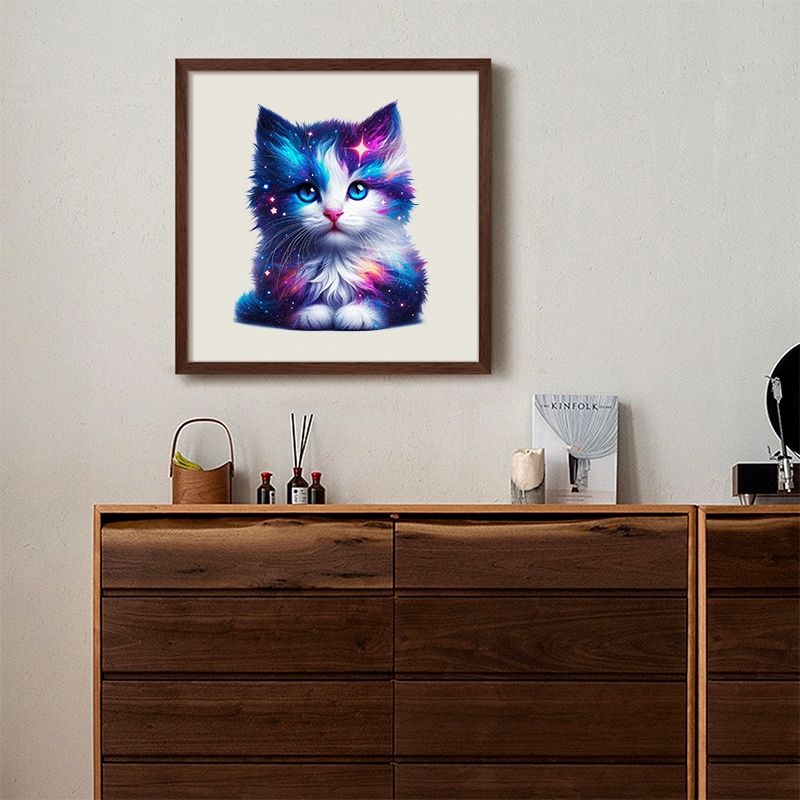 Rubbyoo Cosmic Garden Cat -2 Wooden Jigsaw Puzzle