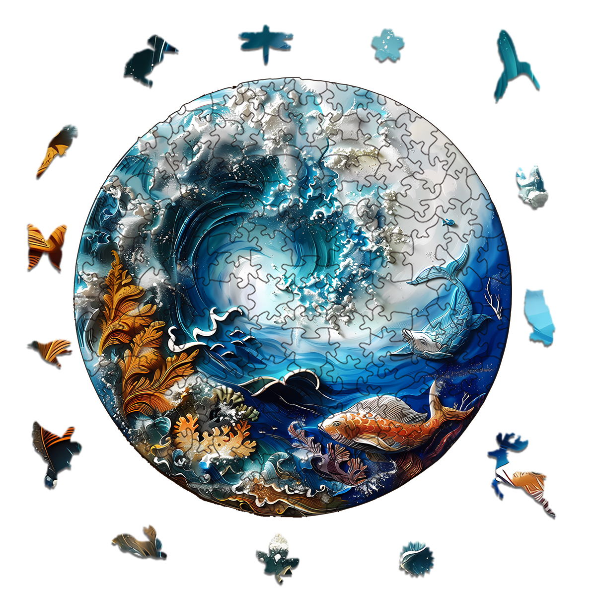 Rubbyoo Vibrant ocean -2 Wooden Jigsaw Puzzle