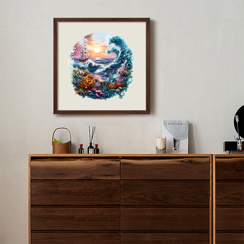 Rubbyoo Vibrant ocean - Wooden Jigsaw Puzzle