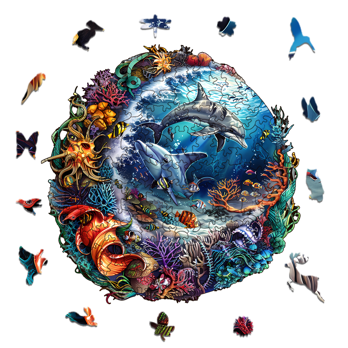 Rubbyoo Marine animals - Wooden Jigsaw Puzzle