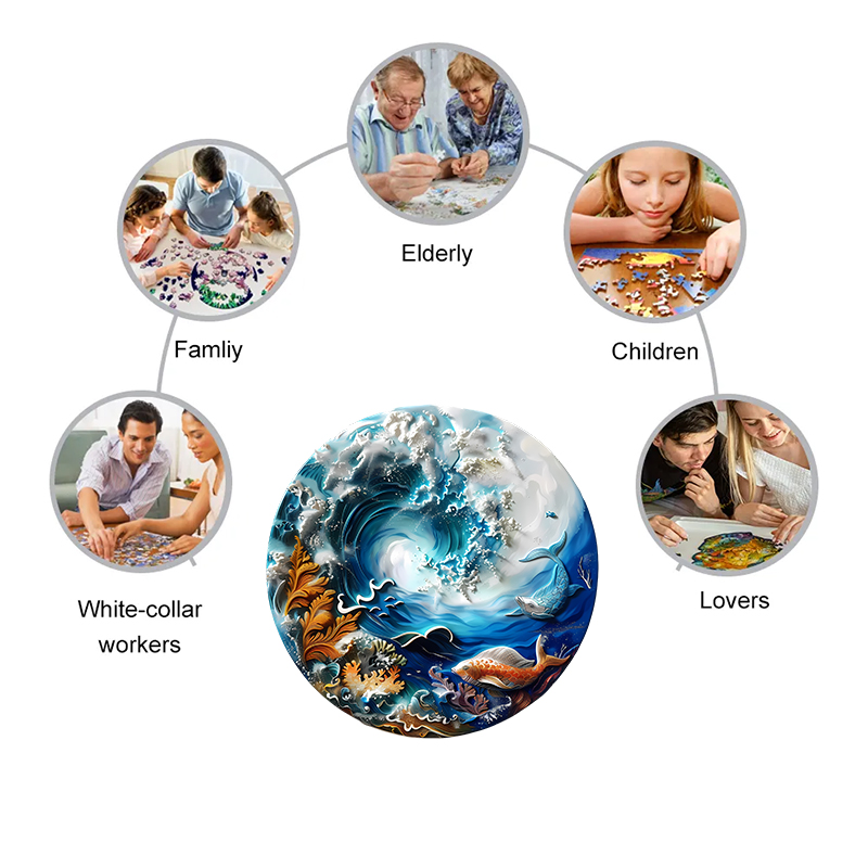 Rubbyoo Vibrant ocean -2 Wooden Jigsaw Puzzle