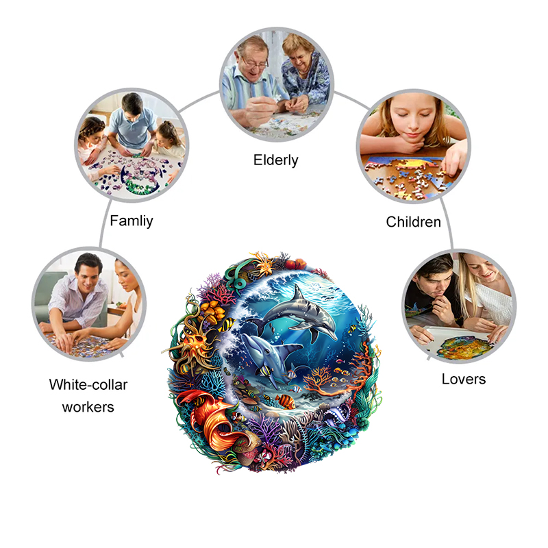 Rubbyoo Marine animals - Wooden Jigsaw Puzzle