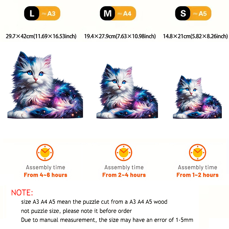 Rubbyoo Cosmic Garden Cat - Wooden Jigsaw Puzzle