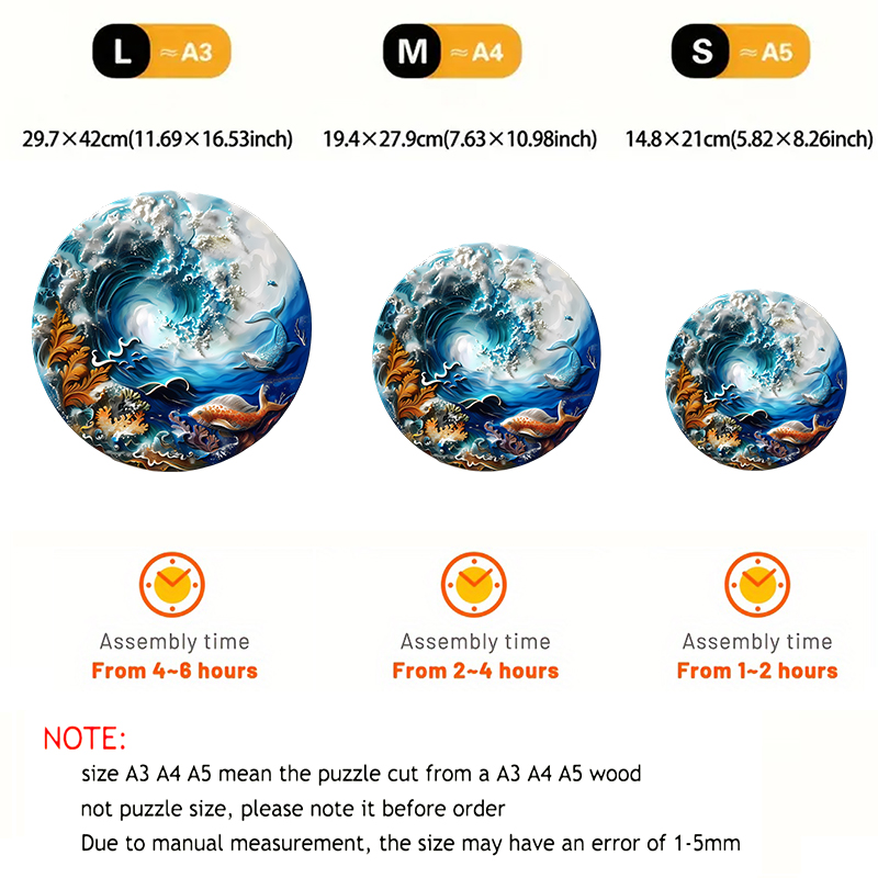 Rubbyoo Vibrant ocean -2 Wooden Jigsaw Puzzle