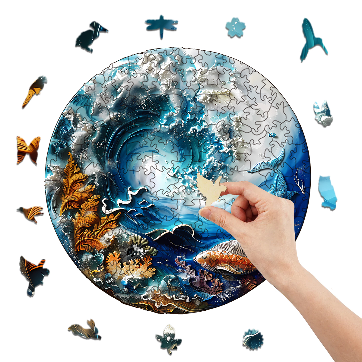 Rubbyoo Vibrant ocean -2 Wooden Jigsaw Puzzle