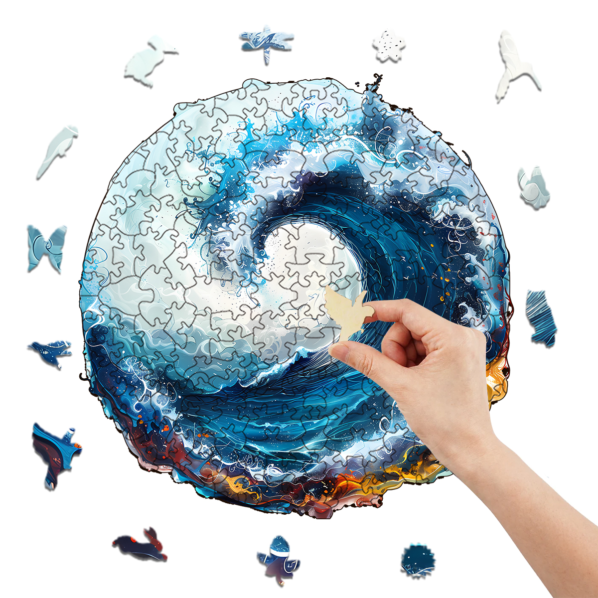 Rubbyoo Marine life in ocean - Wooden Jigsaw Puzzle