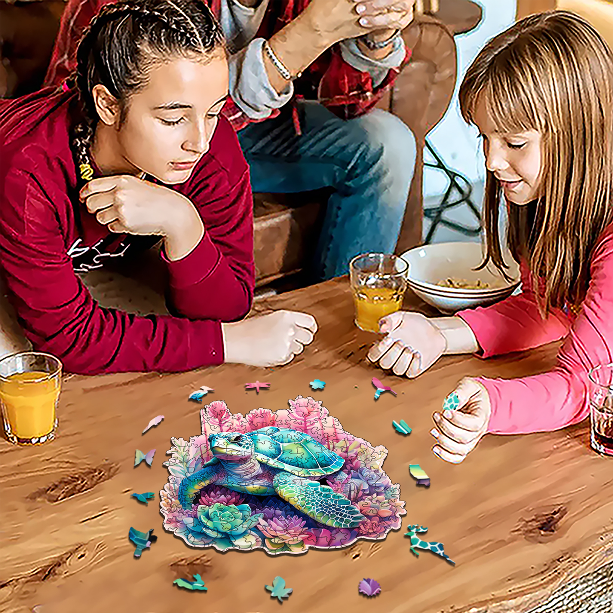 Rubbyoo turtle -1 Wooden Jigsaw Puzzle