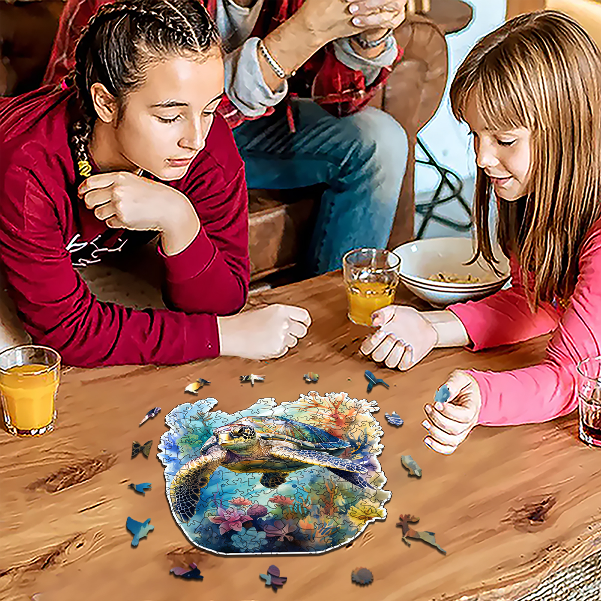 Rubbyoo turtle -2 Wooden Jigsaw Puzzle