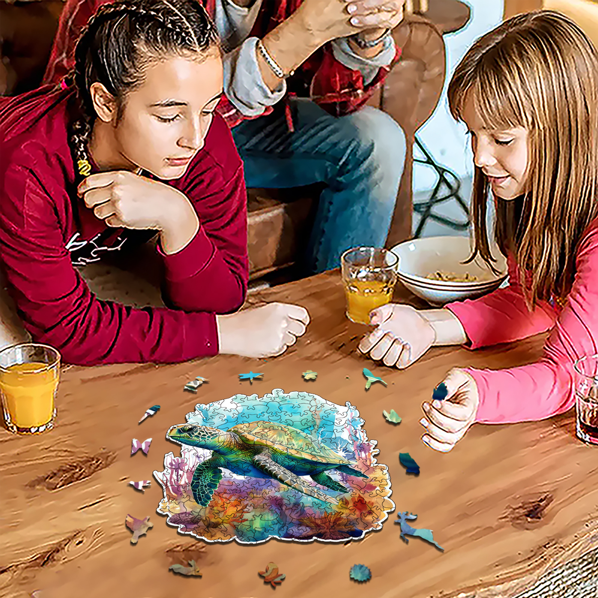 Rubbyoo turtle -3 Wooden Jigsaw Puzzle