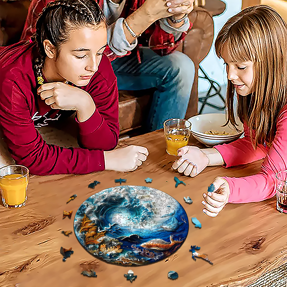 Rubbyoo Vibrant ocean -2 Wooden Jigsaw Puzzle