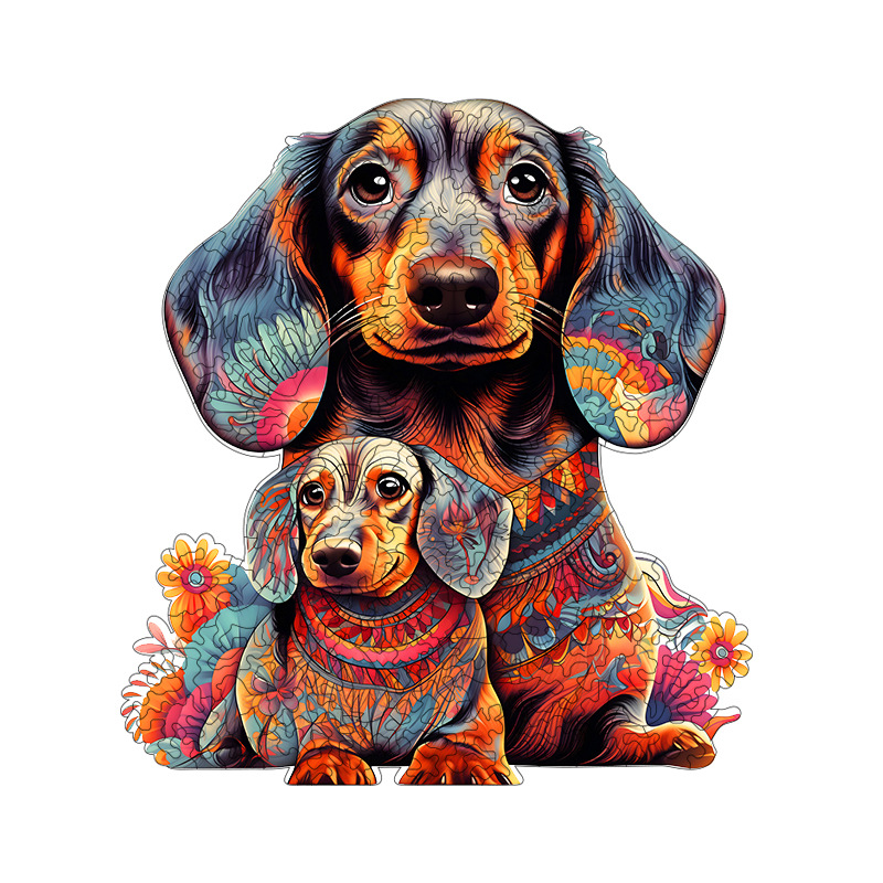Two dogs - Wooden Jigsaw Puzzles