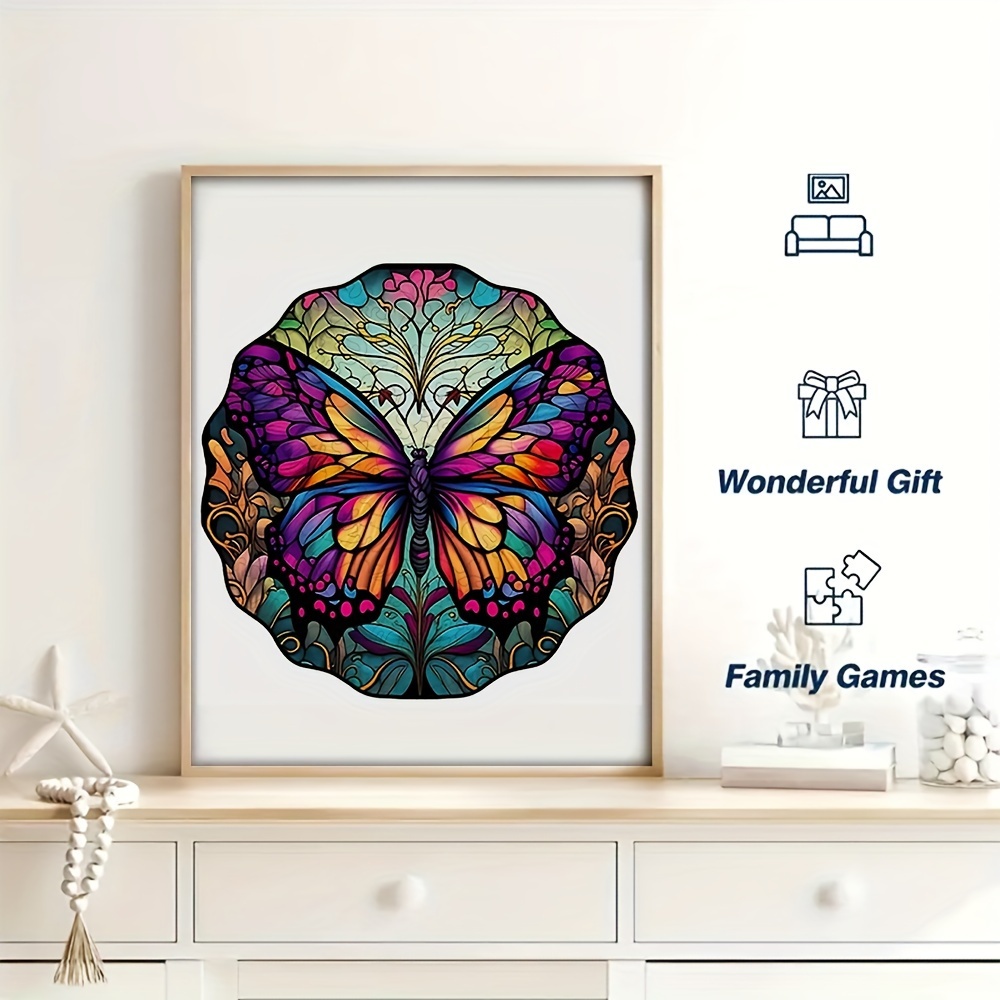 Colorful Butterfly - Wooden Jigsaw Puzzle