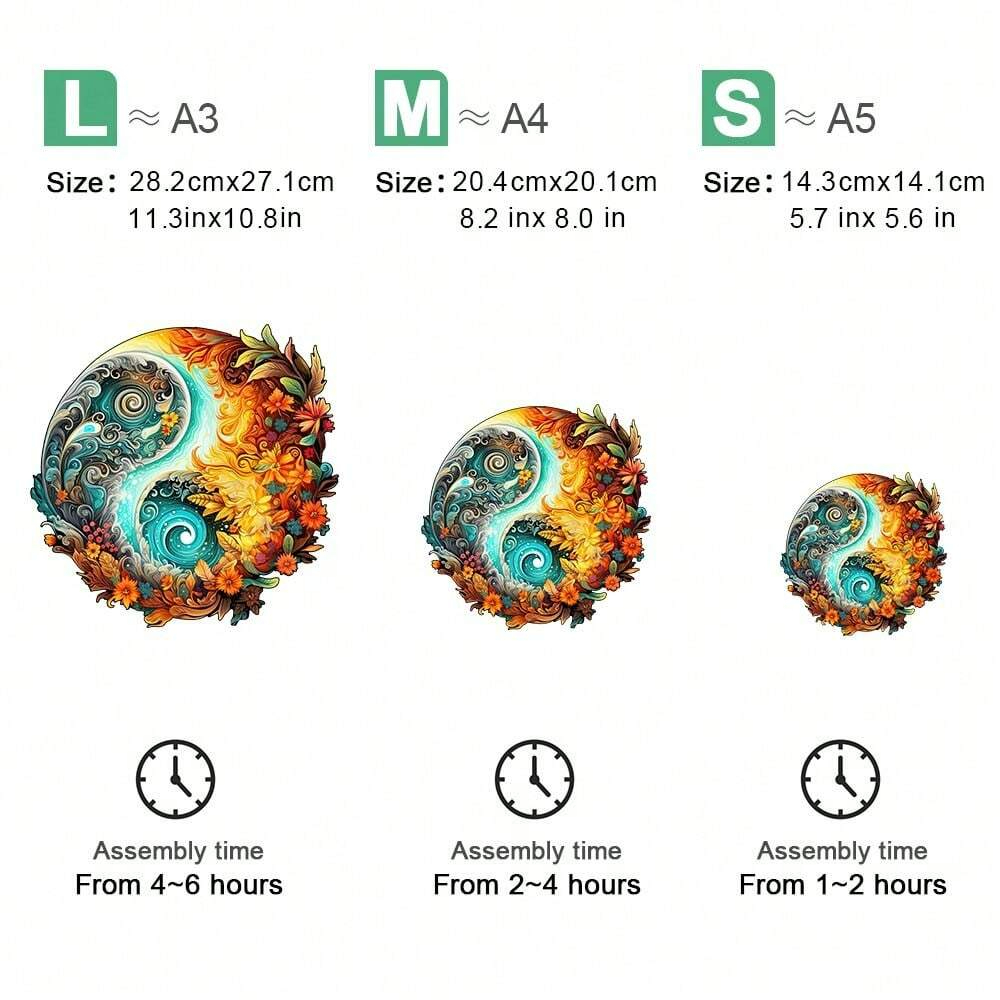 Yin Yang World- Wooden Jigsaw Puzzles