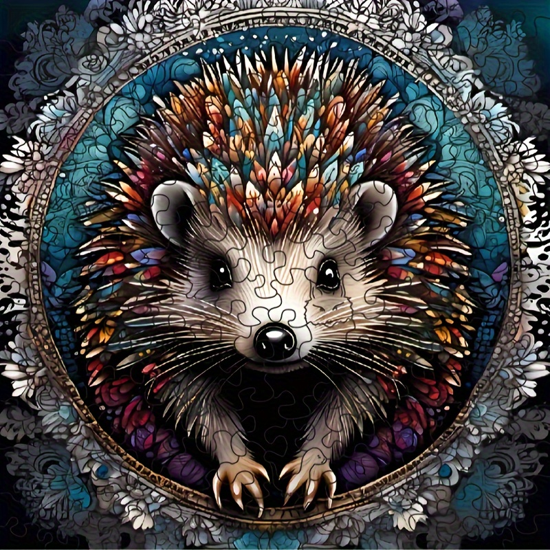 Unique Hedgehog - Wooden Jigsaw Puzzle