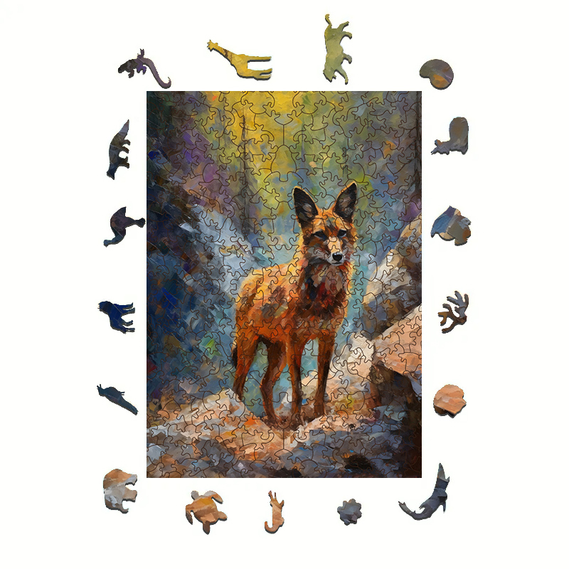 Rubbyoo Coyote's Perch in Yosemite - Wooden Jigsaw Puzzle 