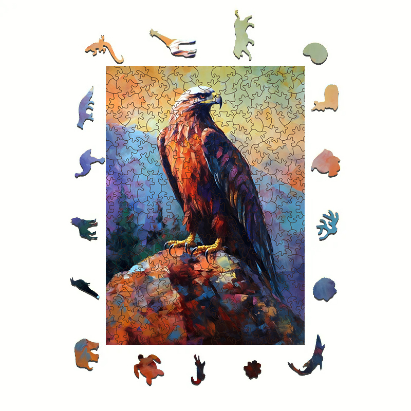 Rubbyoo Eagle's Domain at Pikes Peak - Wooden Jigsaw Puzzle 