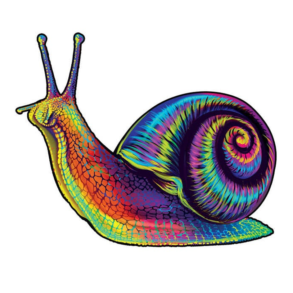 Multicolored Snail - Wooden Jigsaw Puzzle