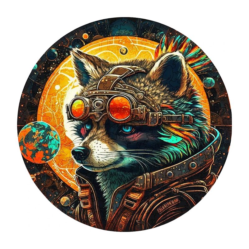 Mechanical Space Wolf - Wooden Jigsaw Puzzle