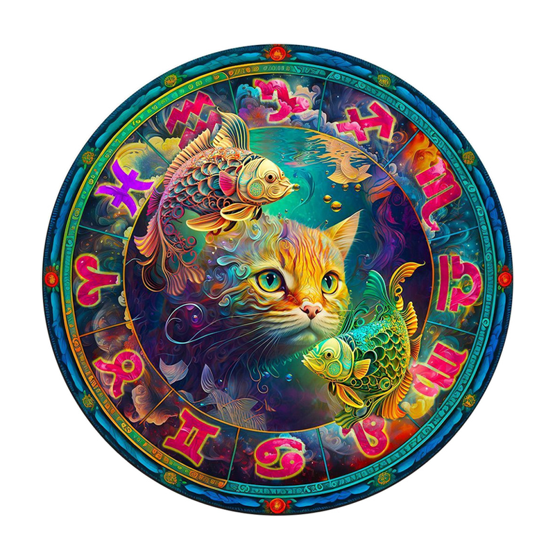 Twelve Constellations | Pisces - Wooden Jigsaw Puzzle