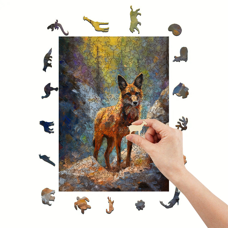 Rubbyoo Coyote's Perch in Yosemite - Wooden Jigsaw Puzzle 