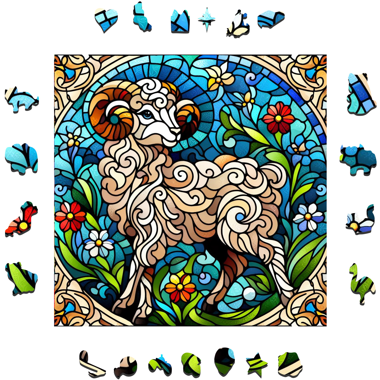 Goat Horn - Wooden Jigsaw Puzzle