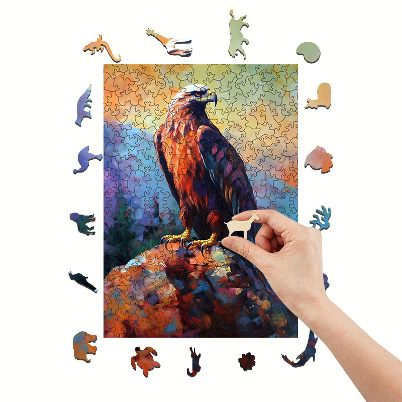Rubbyoo Eagle's Domain at Pikes Peak - Wooden Jigsaw Puzzle 
