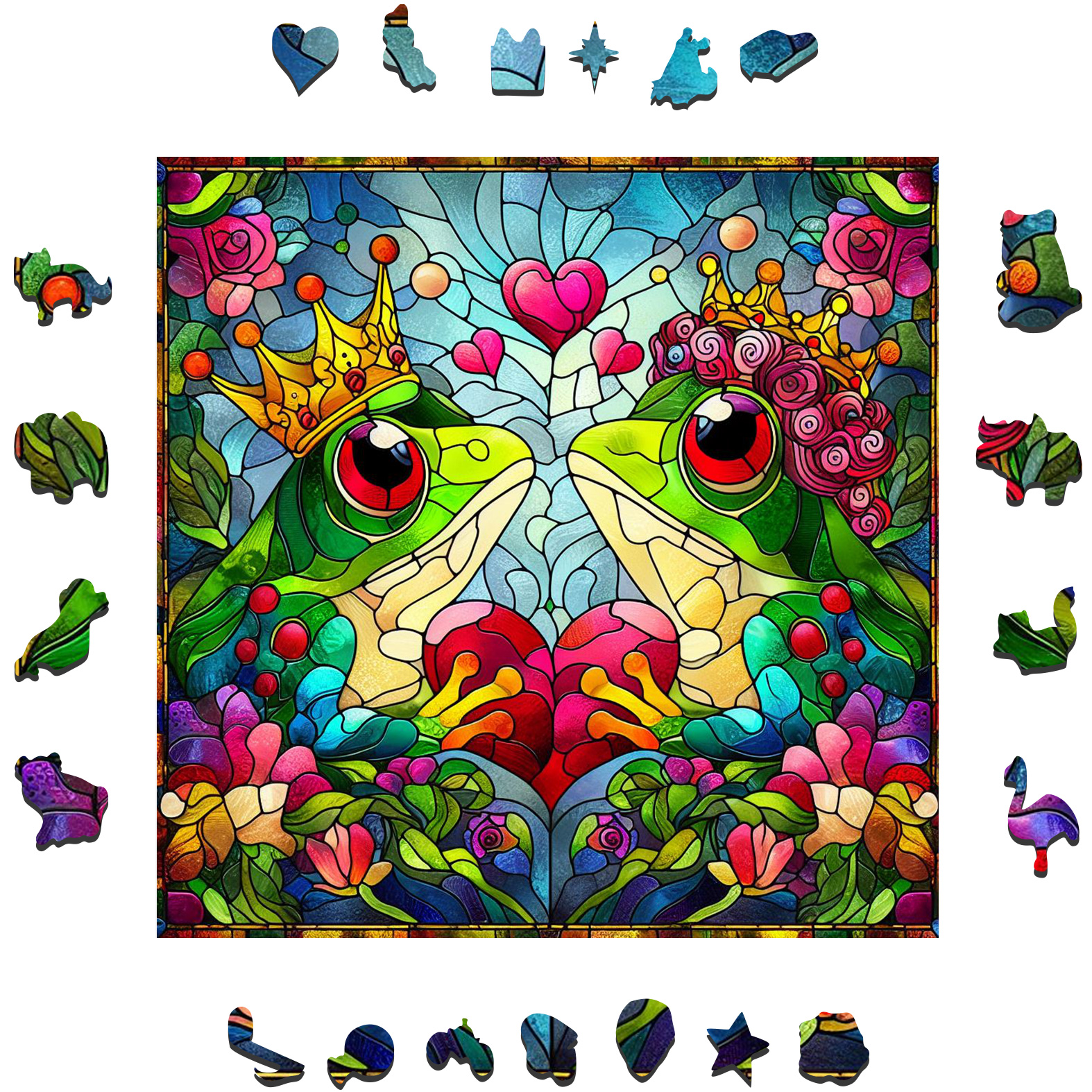 Frog Love - Wooden Jigsaw Puzzle