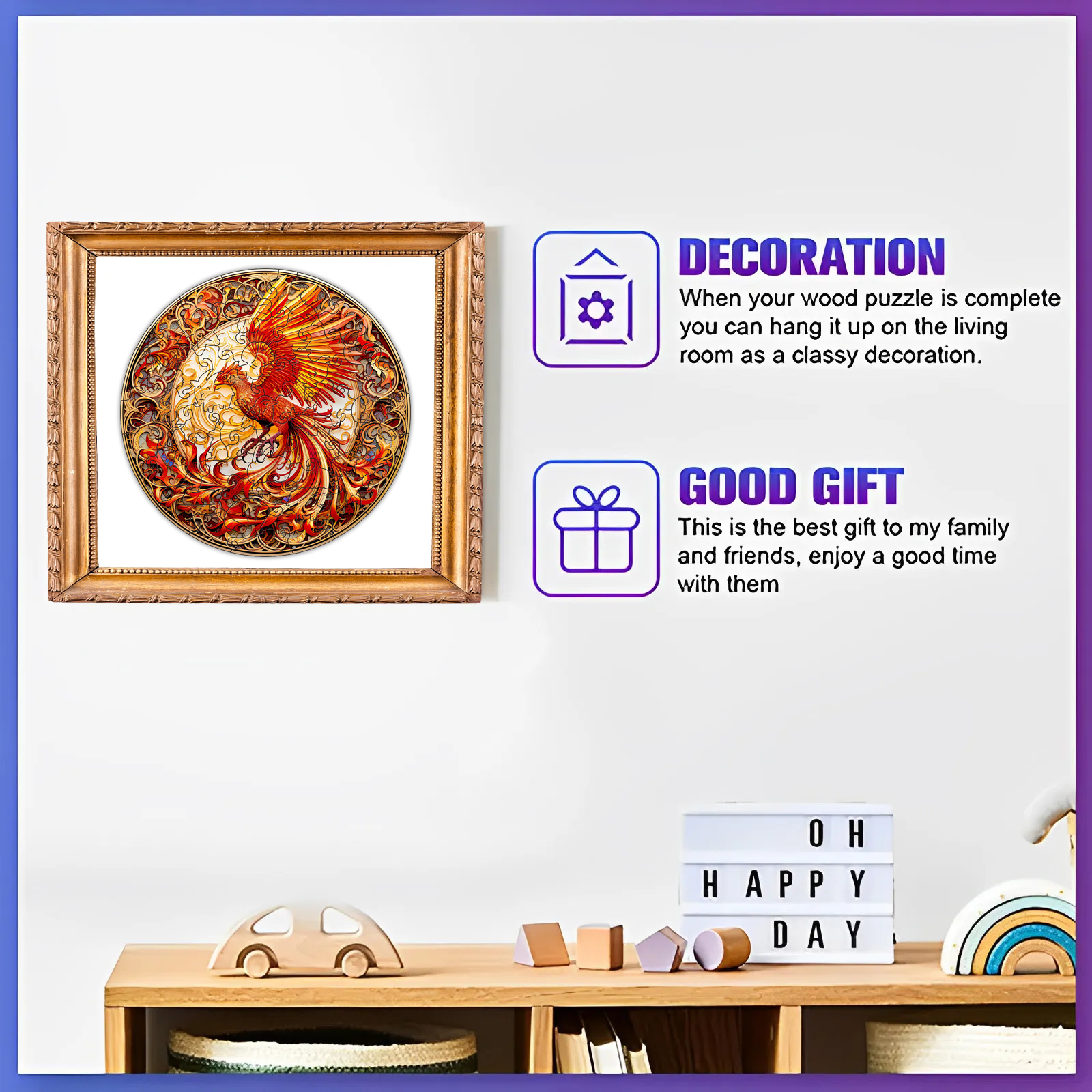 Fiery Phoenix Series- Wooden Jigsaw Puzzles