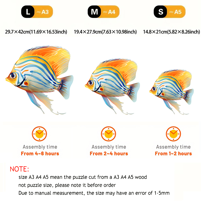 Rubbyoo Tropical Zebrasoma Fish Isolated - Wooden Jigsaw Puzzle 