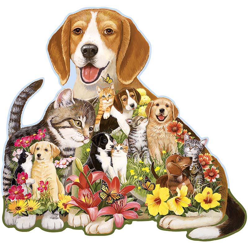 Cat and Dog Paradise - Wooden Jigsaw Puzzles