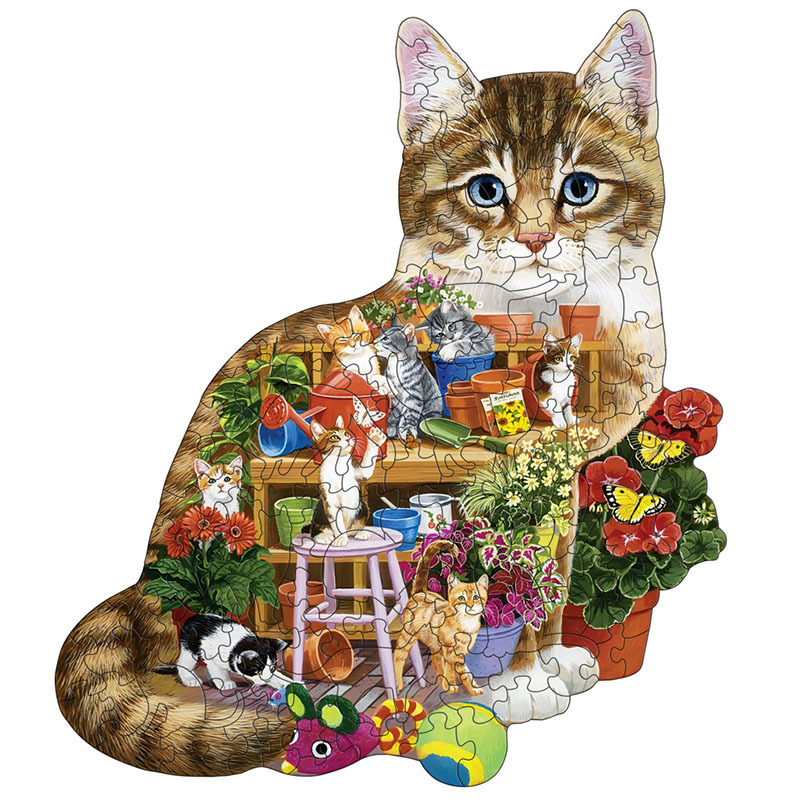 Cat Labor - Wooden Jigsaw Puzzles