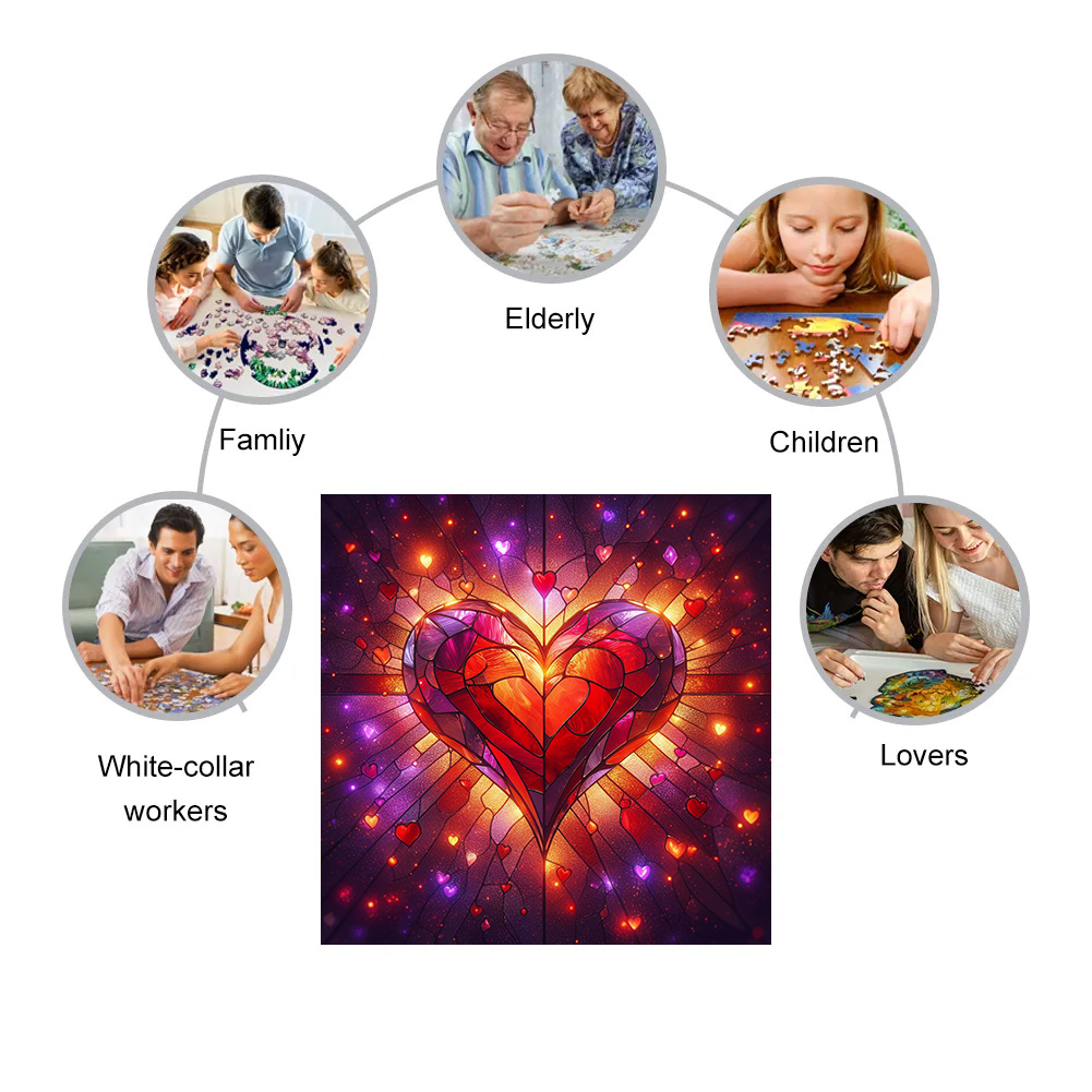 The heart that beats for you - Wooden Jigsaw Puzzle