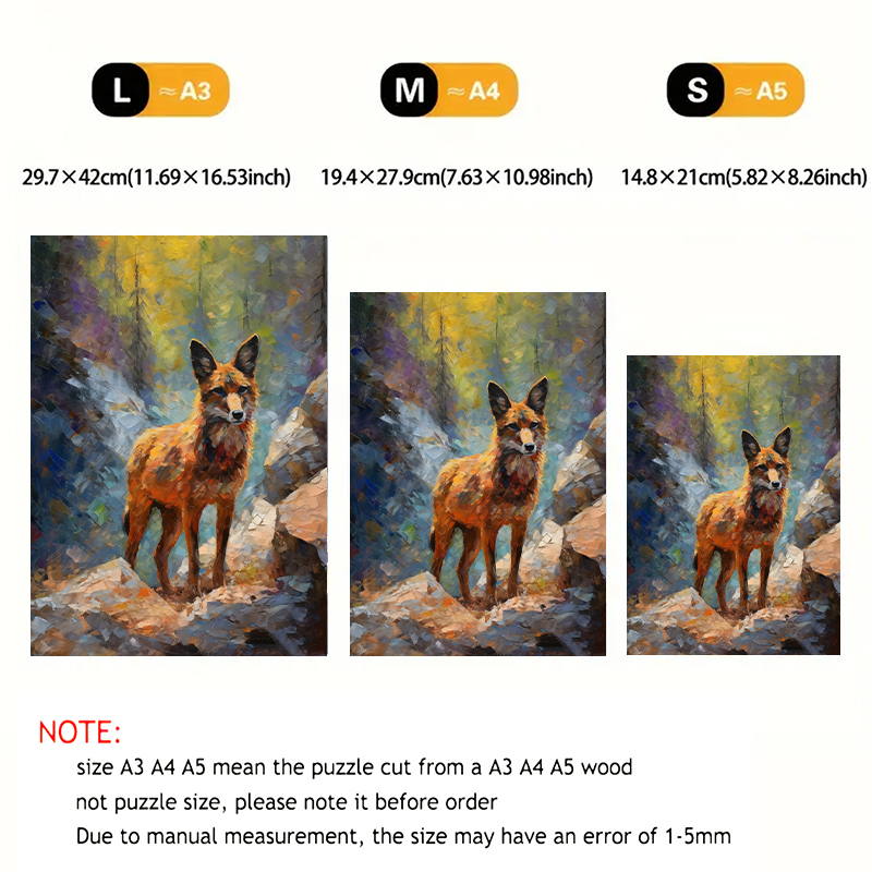 Rubbyoo Coyote's Perch in Yosemite - Wooden Jigsaw Puzzle 