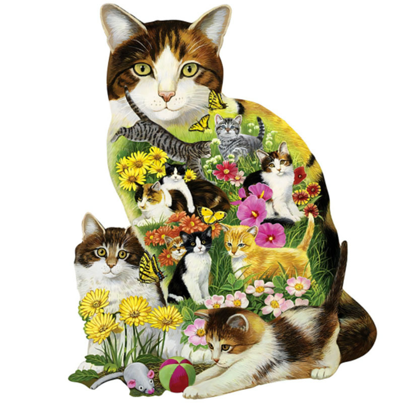 Cats And Butterflies - Wooden Jigsaw Puzzles