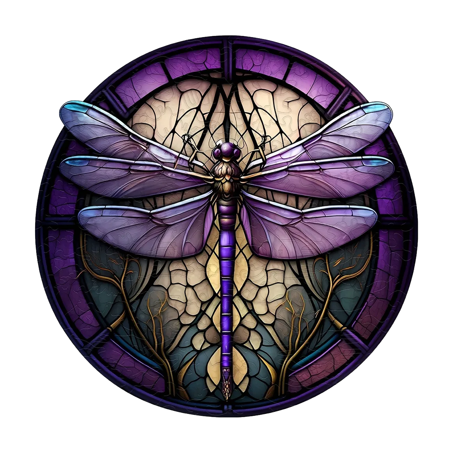 Dragonfly Outside The Window - Wooden Jigsaw Puzzle