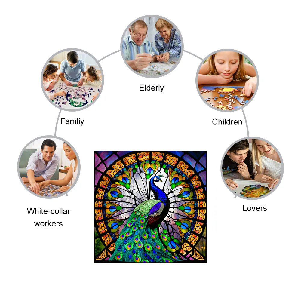 Beautiful Peacock - Wooden Jigsaw Puzzle