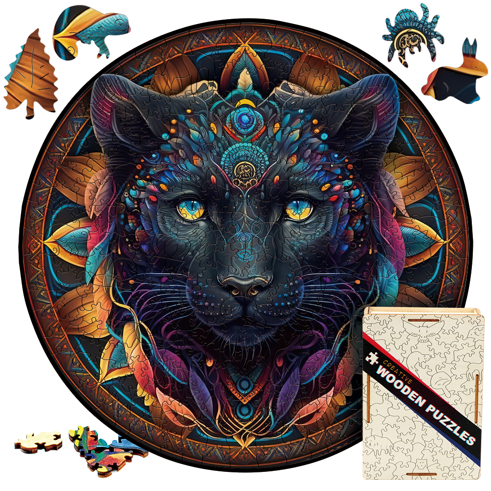 Mandala black panther - Jigsaw Puzzle