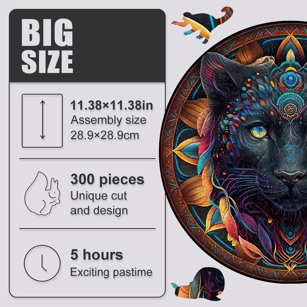 Mandala black panther - Jigsaw Puzzle