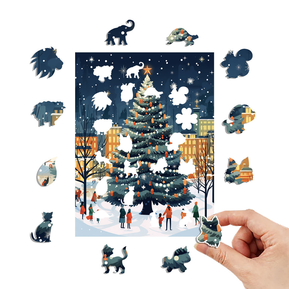 Christmas Tree - Wooden Jigsaw Puzzles