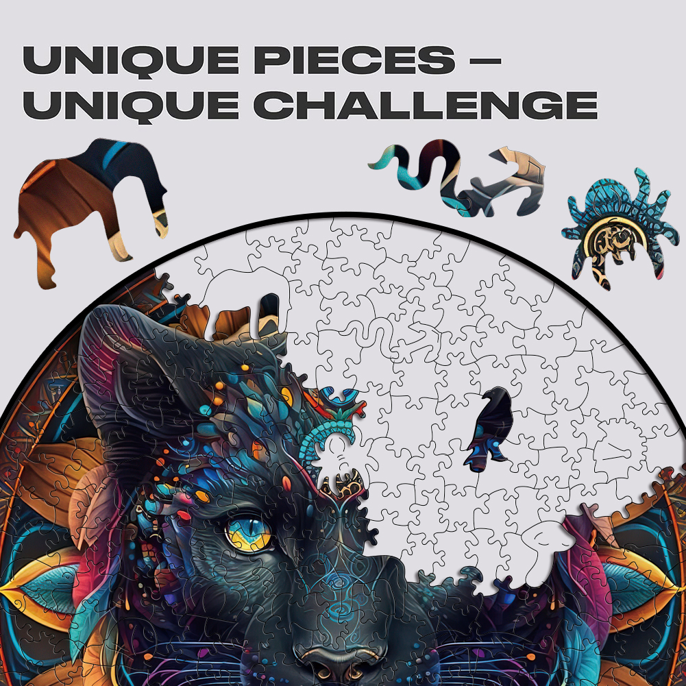 Mandala black panther - Jigsaw Puzzle