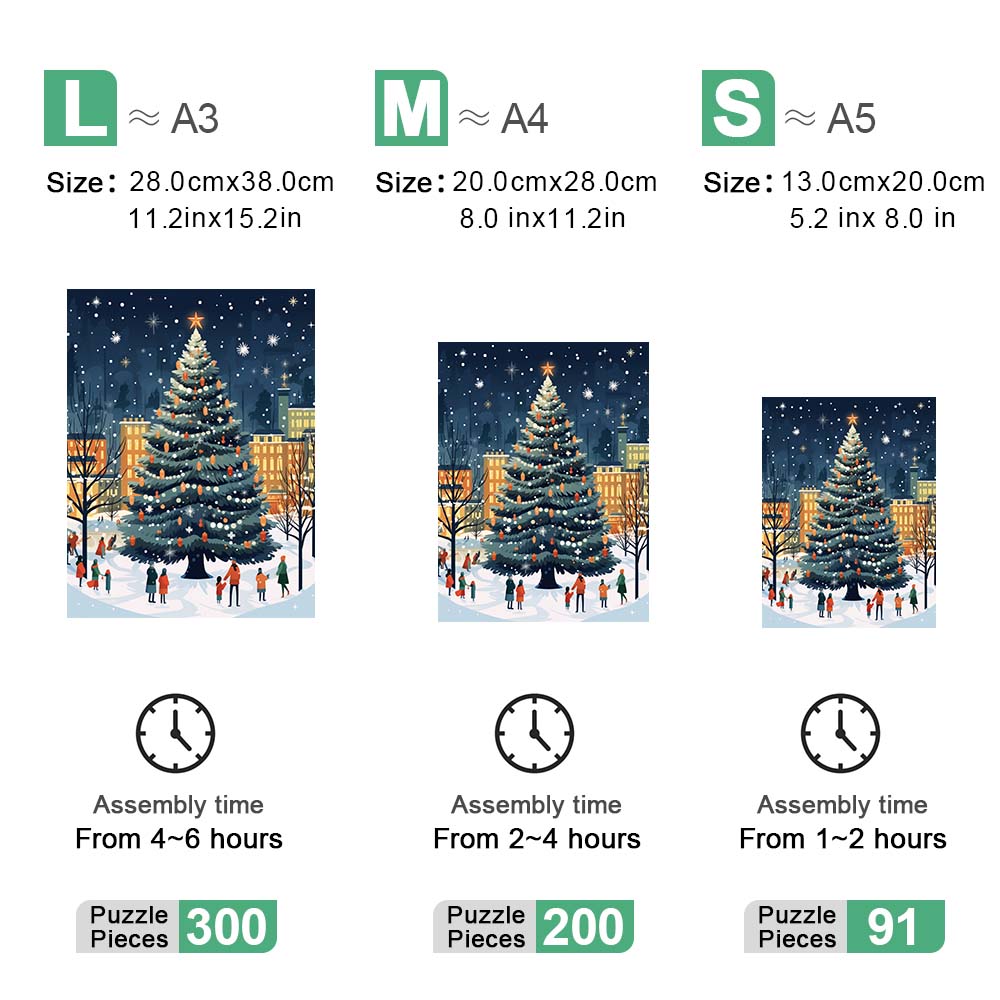 Christmas Tree - Wooden Jigsaw Puzzles