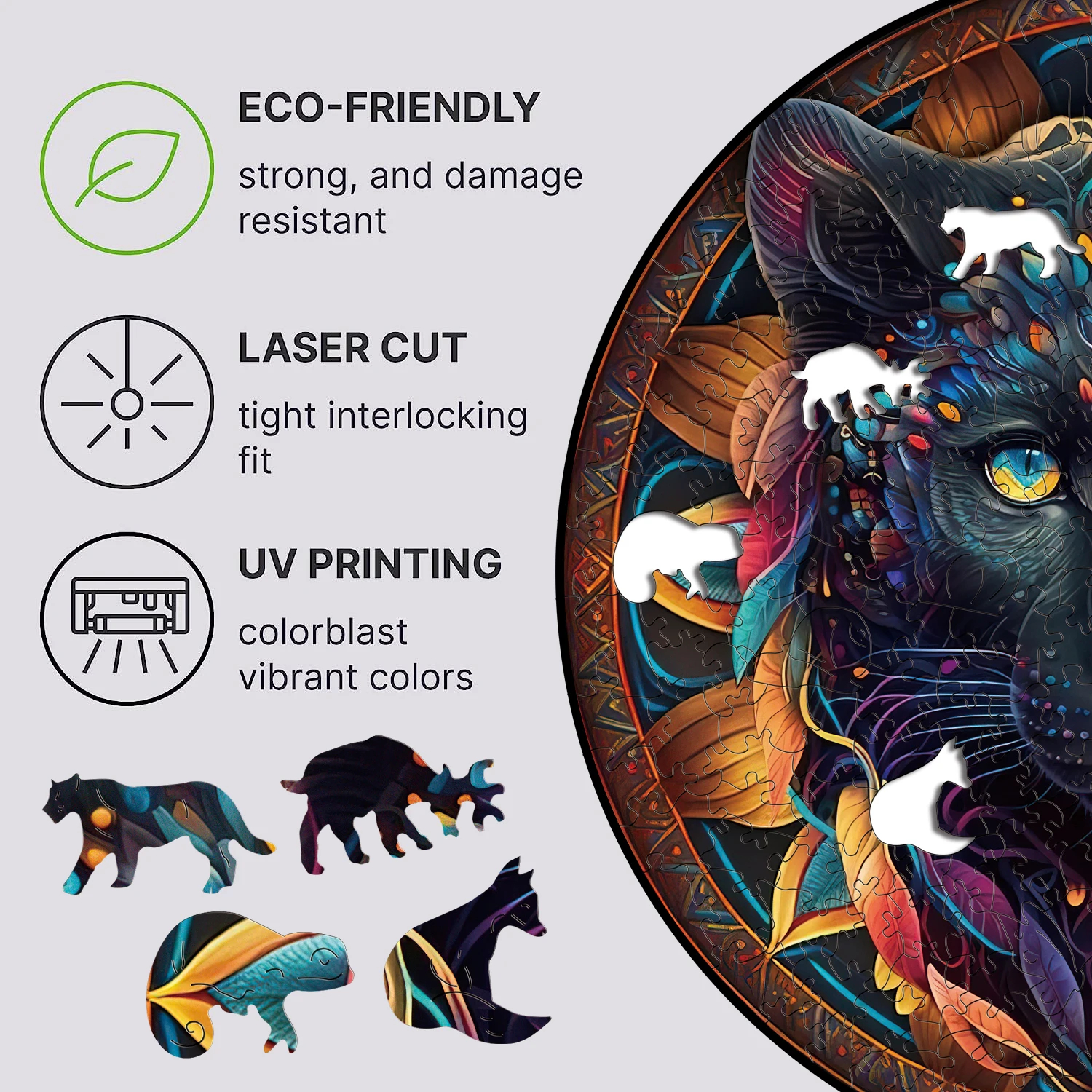 Mandala black panther - Jigsaw Puzzle