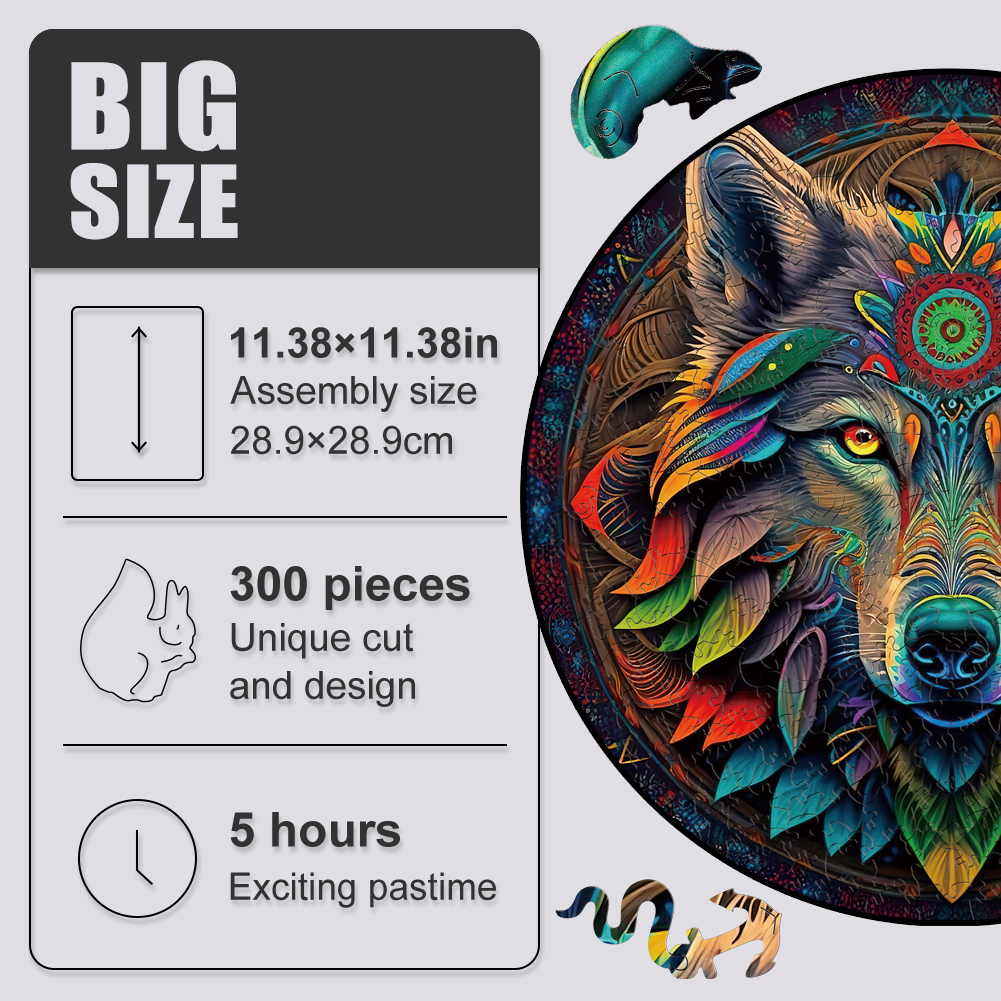 Mandala Wolf - Jigsaw Puzzle