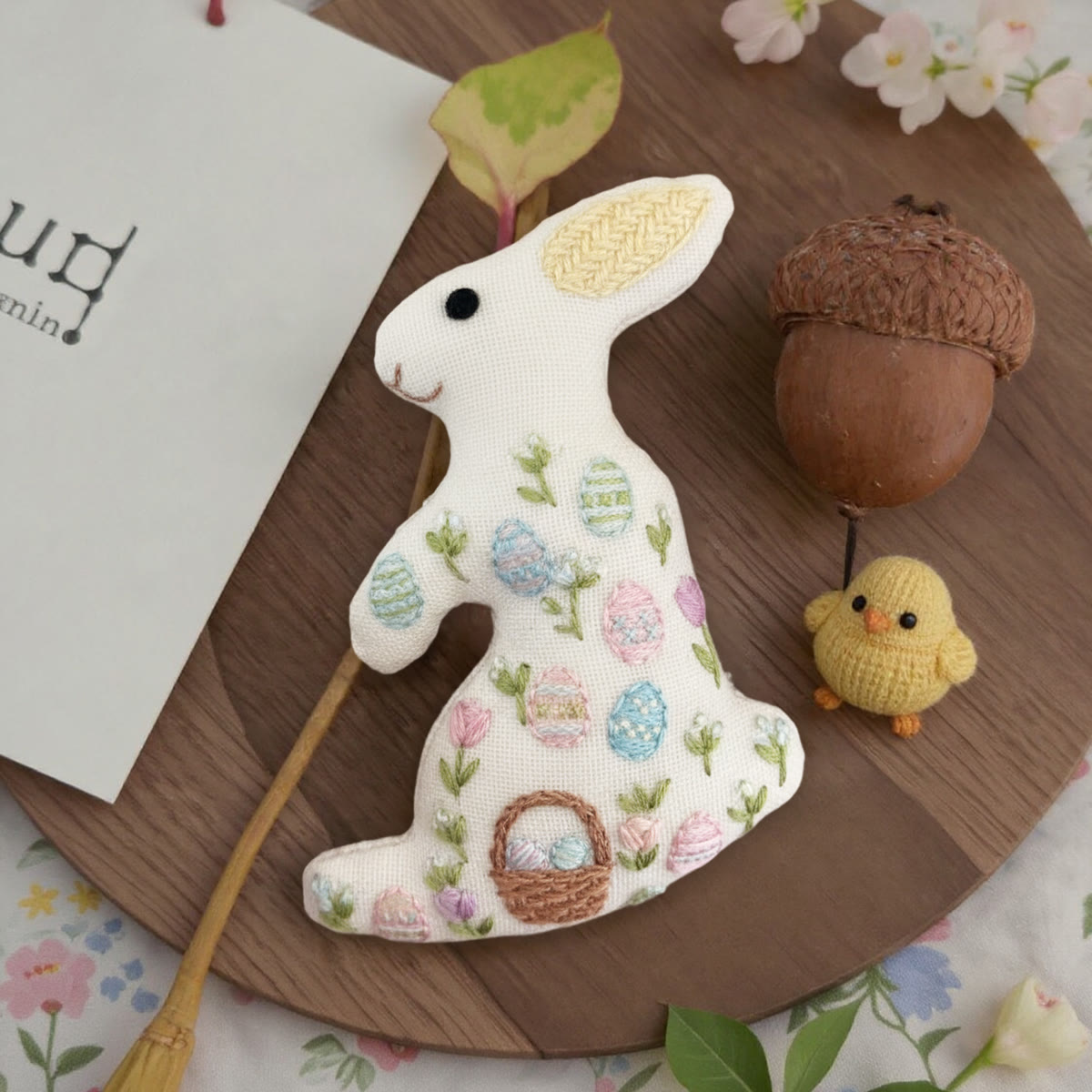 Rubbyoo Rabbit Embroidery Kit - Easter Eggs | Creative Bunny Handicraft | Perfect Home Decor - image 3