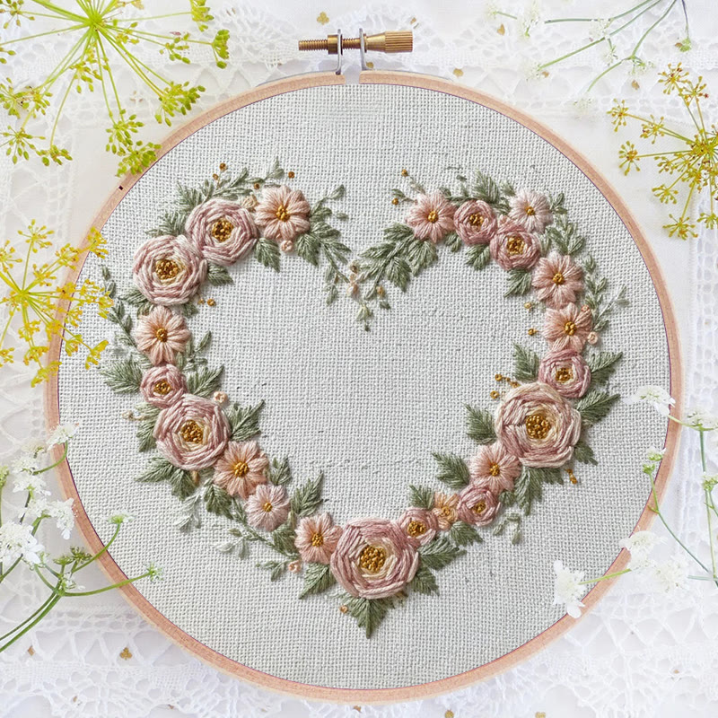 Rubbyoo Embroidery Kit - Romantic Heart | Perfect Anniversary Gift | Easy Handmade Craft - image 5