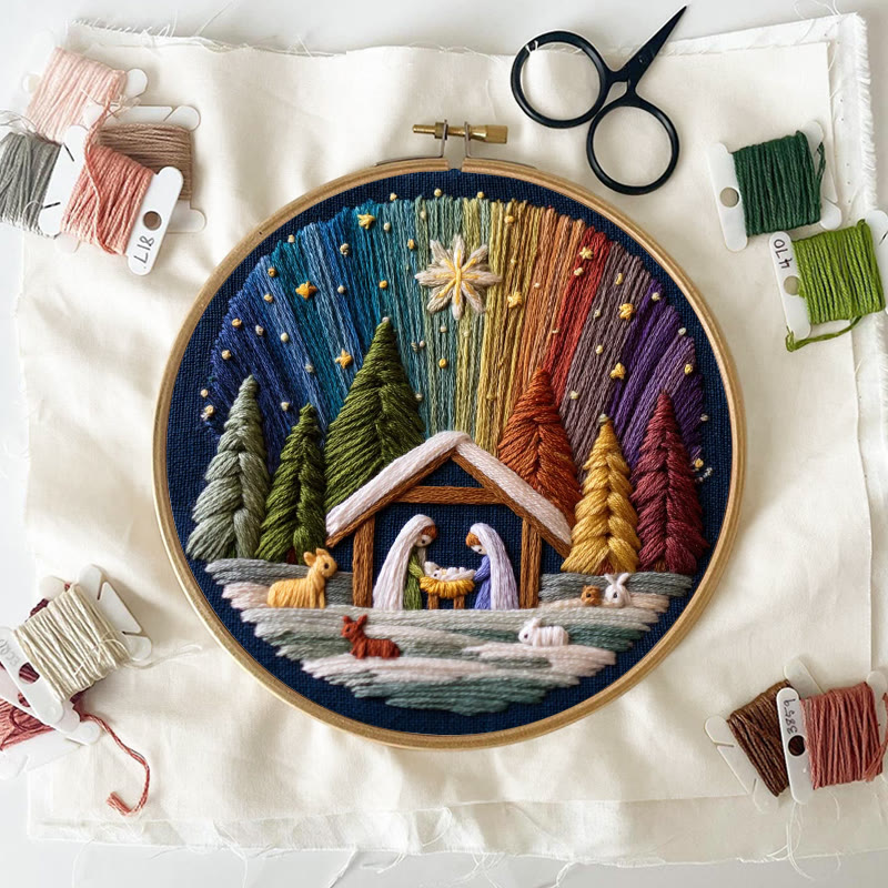Rubbyoo Embroidery Kit - Nativity With Aurora | Stunning Christmas Gift | Precious Handmade Collection  - image 6