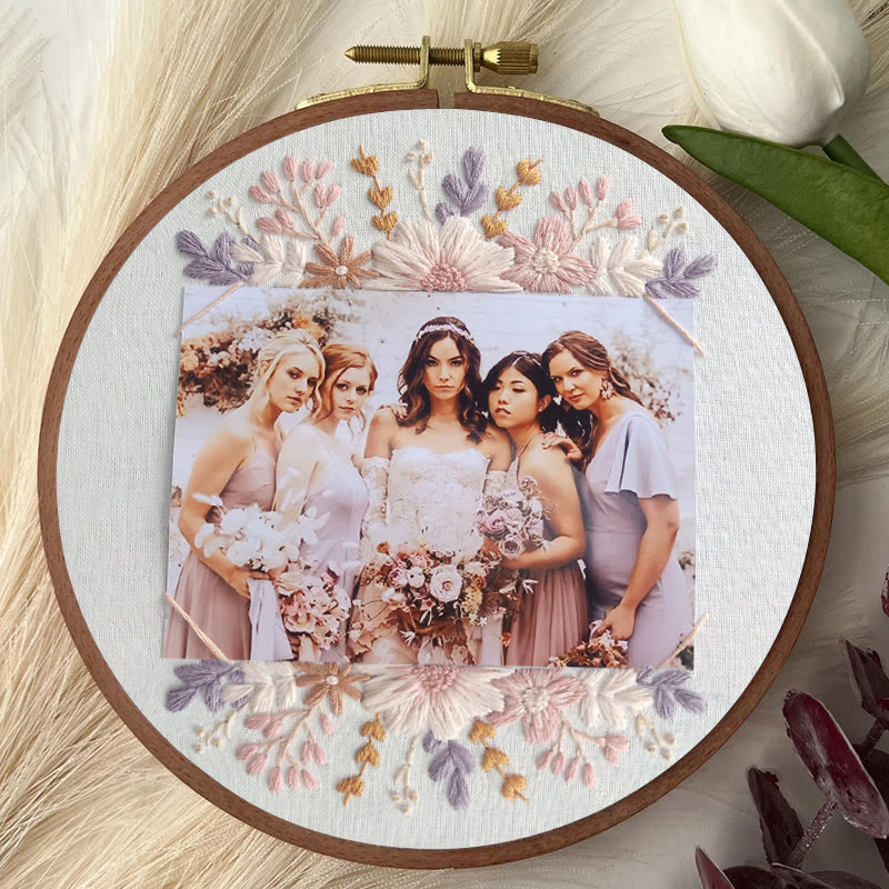 Rubbyoo Embroidery Photo Frame Kit - Romantic Moments | Nice Wedding Gifts For Friends | Beginner Friendly Needlework  - image 5
