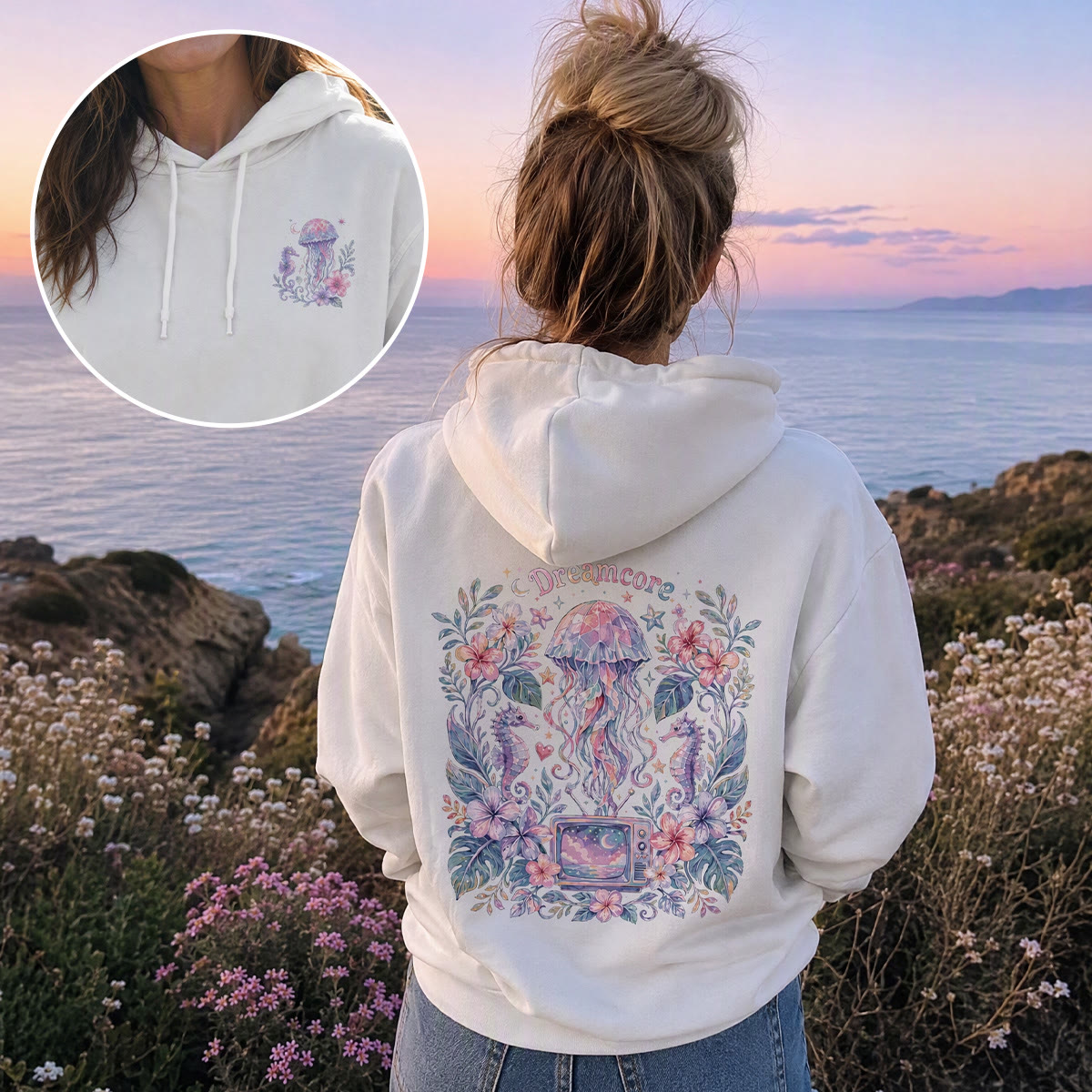 Rubbyoo Dreamcore Jellyfish Unisex Hoodie - image 4