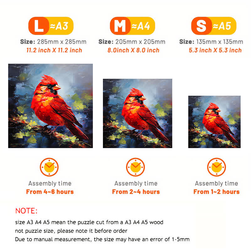 Cardinal on a Birch Branch - Wooden Jigsaw Puzzle