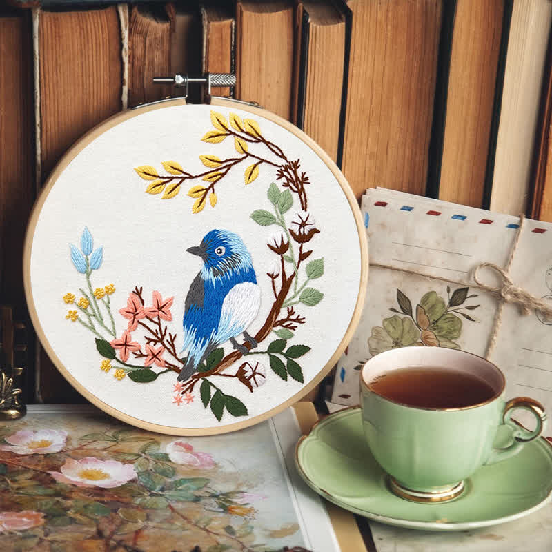 Rubbyoo Embroidery Kit - Spring Blue Birds - image 7